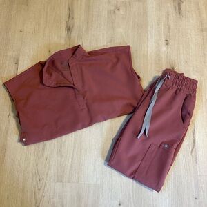 Figs Pink Scrubs Set